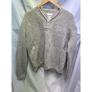 Breckenridge Sweater Unisex Large Tan Wool Blend Pullover Jumper Vintage Outdoor